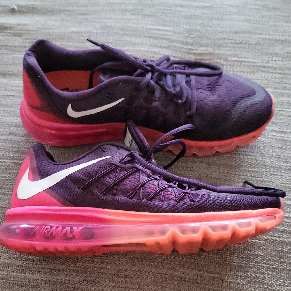Nike Women's Air Max Purple and Red Athletic Shoes